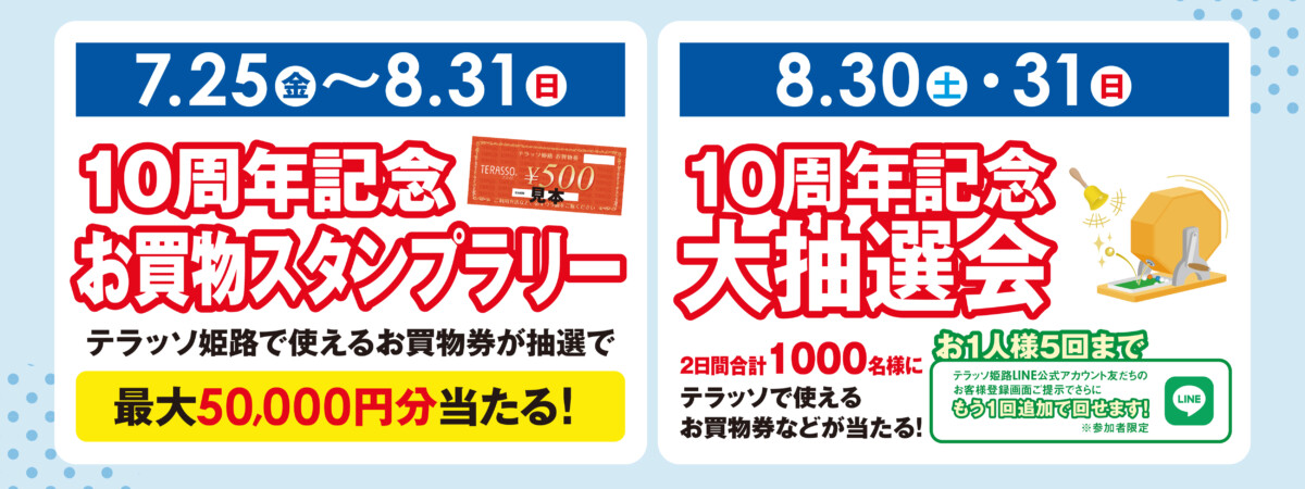 10周年スタンプラリー＆抽選会
